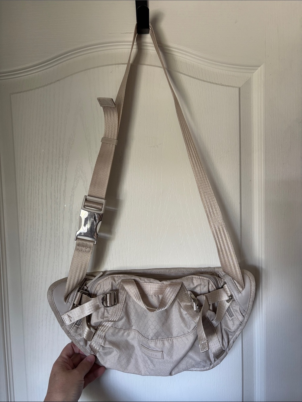 Athleta Beige Utility Sling Crossbody Belt Bag